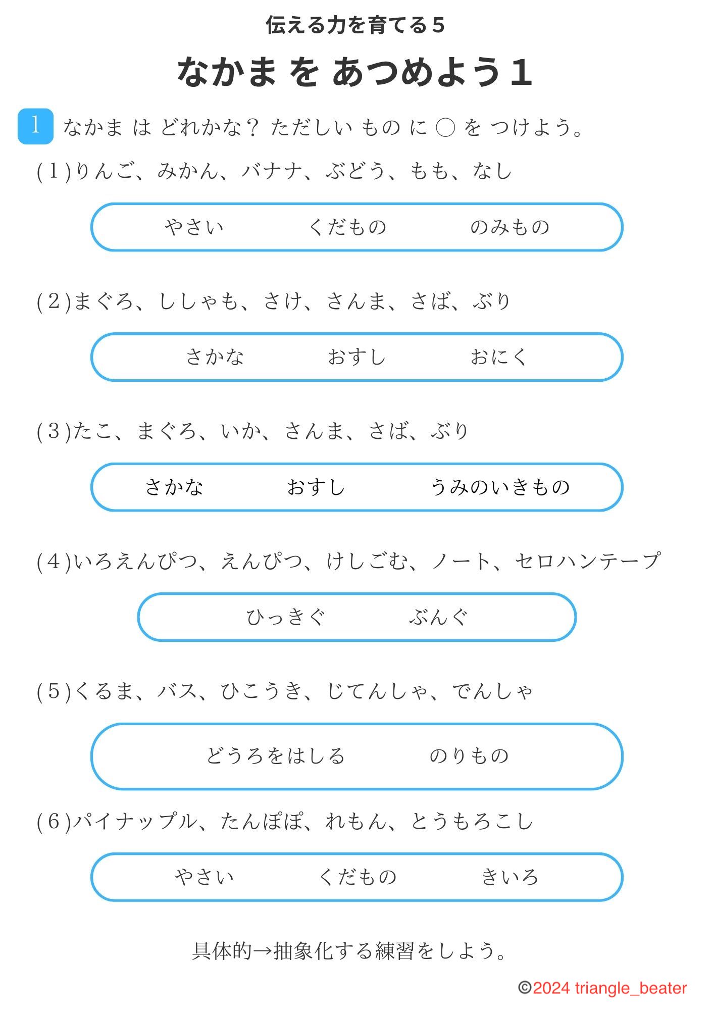 具体的を抽象化する1